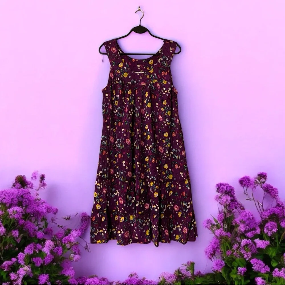 Anthony Richards Purple Floral & Butterfly Print Sundress - Picture 16 of 16
